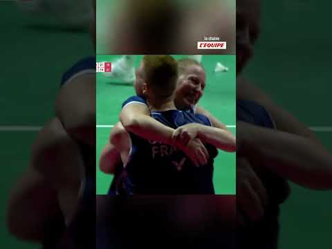 😍🇫🇷 Un premier titre historique en finale du double mixte pour la paire Gicquel/Delrue ! #badminton