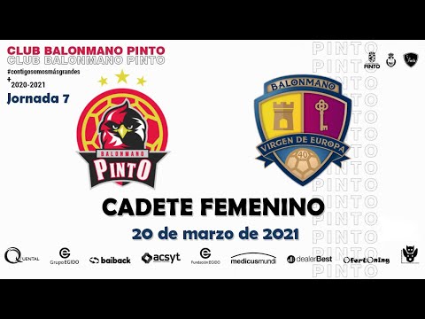 J.7 // CADETE FEM G. EGIDO BM PINTO 🆚 BM VIRGEN DE EUROPA
