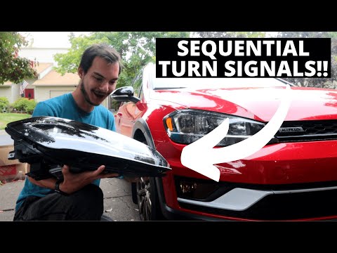 We Installed Golf R Headlights on Jason's Alltrack!!