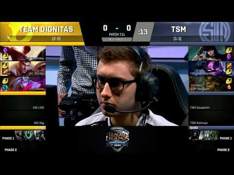 DIG vs TSM,  Game 1 - NA LCS 2017 Summer - Team Dignitas vs Team SoloMid