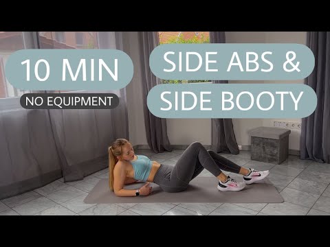 10 MIN SIDE ABS & SIDE BOOTY workout | no equipment, no repeats