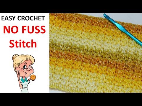 Super Easy Crochet "NO FUSS STITCH" - Stitch of the Week  - Beginner friendly  #CreativeGrandma