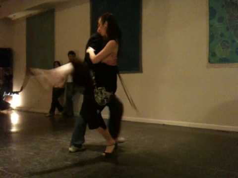  Damian Lobato  and  Meredith Klein  are  dancing  to  the  tango  "  Se Va La Vida  "  by  Edgardo Donato  in  2010