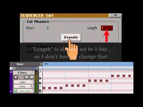 Korg PA3x Tutorial - Sequencer Mode - Cut & Insert