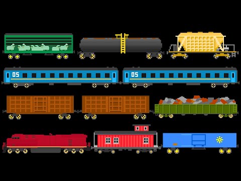 Railway Vehicles 3 | Pixel Art Hopper, Passenger & Freight