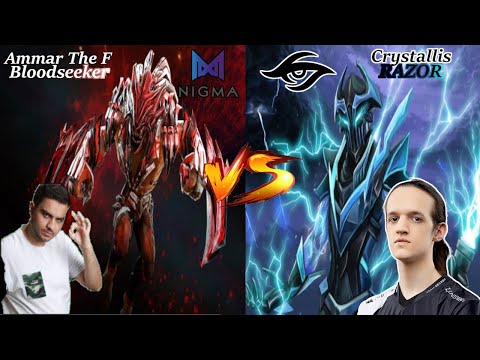 AMMAR THE F (Bloodseeker) vs CRYSTALLIS (Razor) - Amazing Game - Amazing Comeback!!