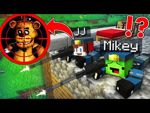 How Mikey and JJ Became FBI and DEFENCE from FREDDY FNAF ? - Minecraft (Maizen)