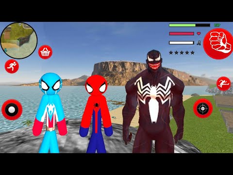 Epic Amazing Spider-StickMan Rope Hero Vs American Stickman Rope Hero - Android Gameplay