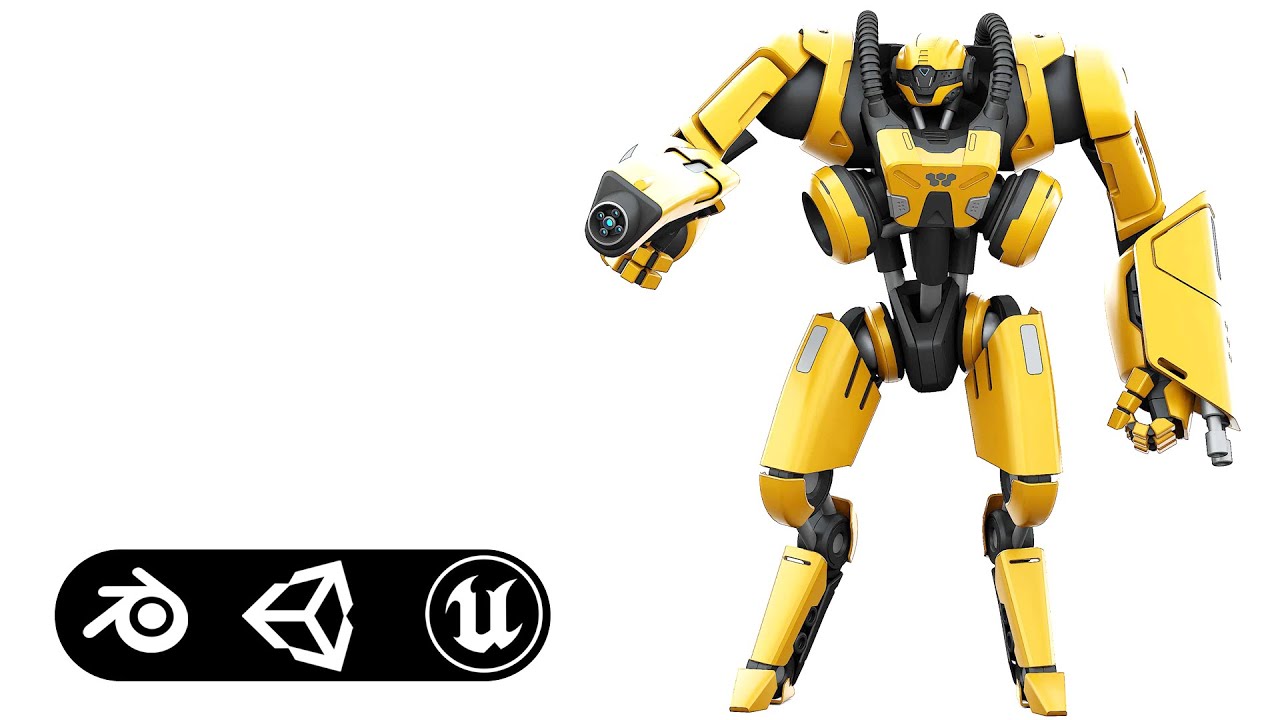 Battle Droid Syrios-G Auto-Rig Pro Rigged For Mixamo Unreal Engine Unity 3D Model