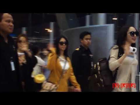 [Fancam] 130316 - KARA + SISTAR @Suwannabphumi airport , back to Korea