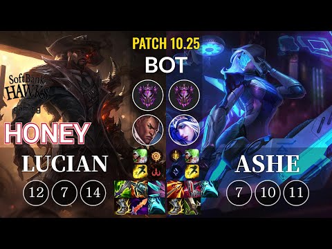 SHG Honey Lucian vs Ashe Bot - KR Patch 10.25