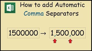 How to automatically add commas to numbers in Excel