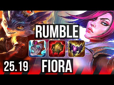 RUMBLE vs FIORA (TOP) | 700+ games, Godlike | KR Master | 25.19