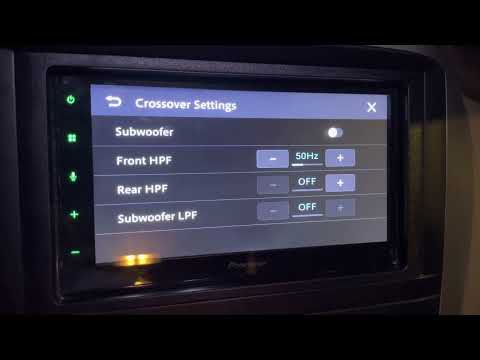Adjusting Loudness and HPF settings so my new Pioneer stereo doesn’t sound crappy.