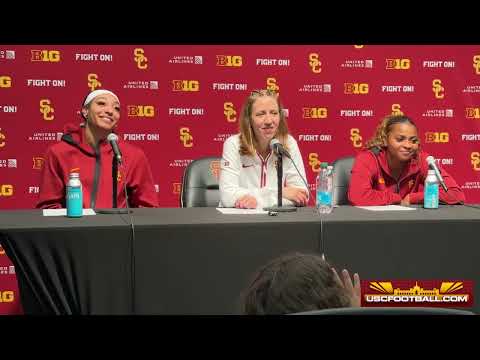 USC women's basketball press conference following loss to UConn