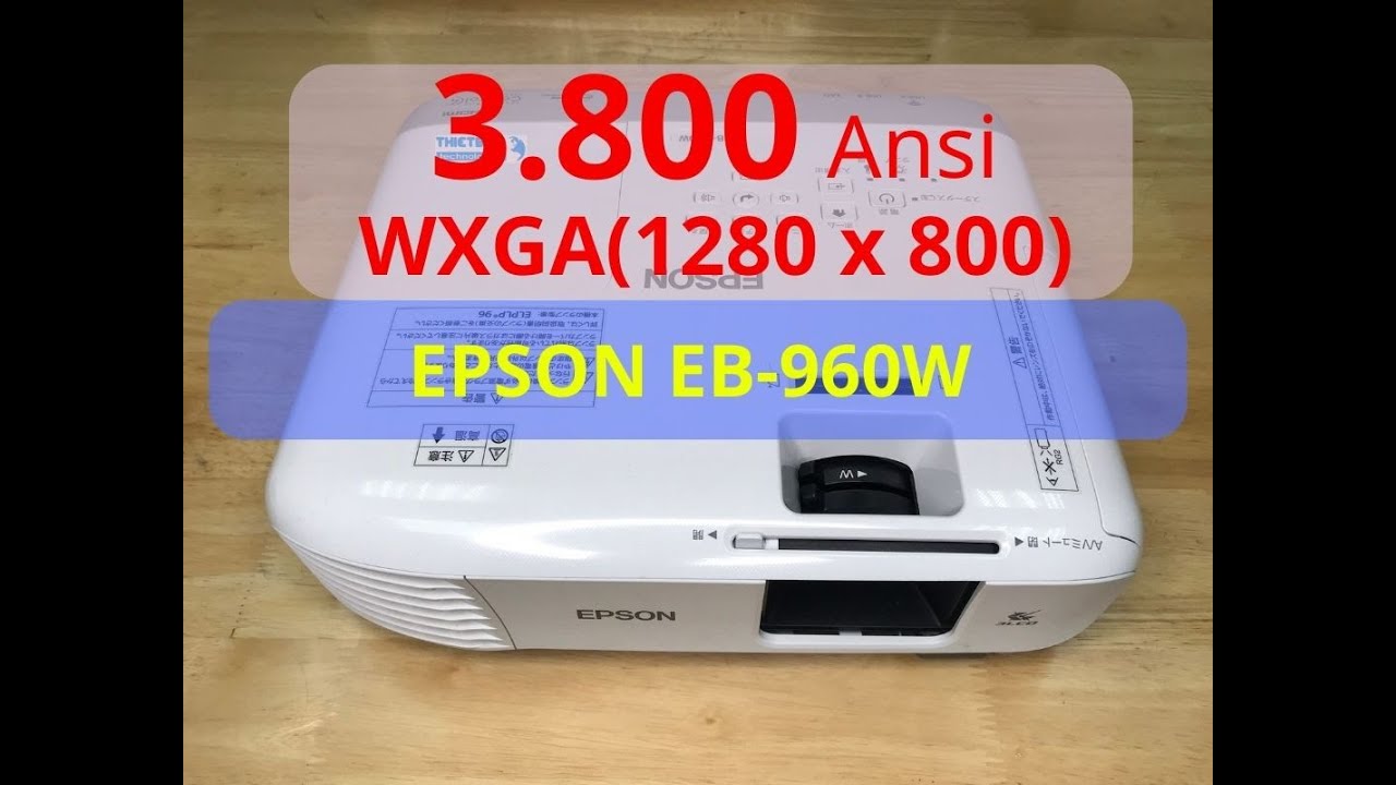 Máy chiếu cũ Epson eb-960w (X4Z57Y0083). 3800 Ansi. WXGA (1280 x 800 )