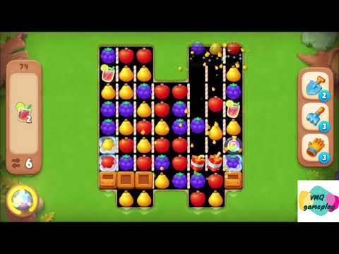 Gardenscapes level 74 gameplay