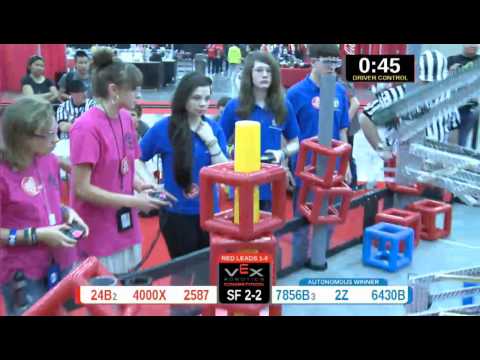 2015 VRC Engr SF2-2 - 24B 4000X 2587 vs 7856B 2Z 6430B - 60 to 98 - VEX Worlds 2015
