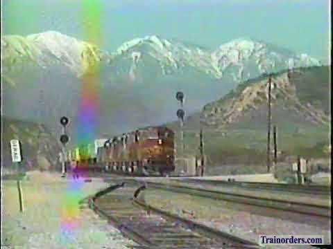 Classic Railroad Series 719 - Santa Fe on Cajon Pass April 11, 1992.