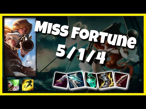 Miss Fortune vs Jhin NA Challenger BOT (5/1/4) - v11.3