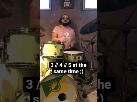 3 // 4 // 5 Polyrhythmic madness #shorts #music #drummer #polymeter #polyrhythms