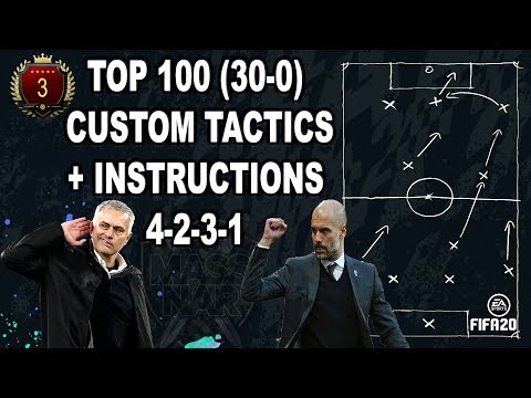 TOP 100 (30-0) 4-2-3-1 CUSTOM TACTICS & INSTRUCTIONS - #FIFA20 Ultimate Team
