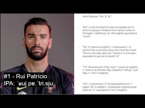 This is how you pronounce Rui Patrício CORRECTLY by Portuguese native speaker