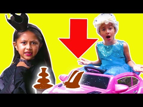 CHOCOLATE FOUNTAIN DISASTER | CAR WASH PRANK | Princesses in Real Life Kiddyzuzaa | Birthday Party Video