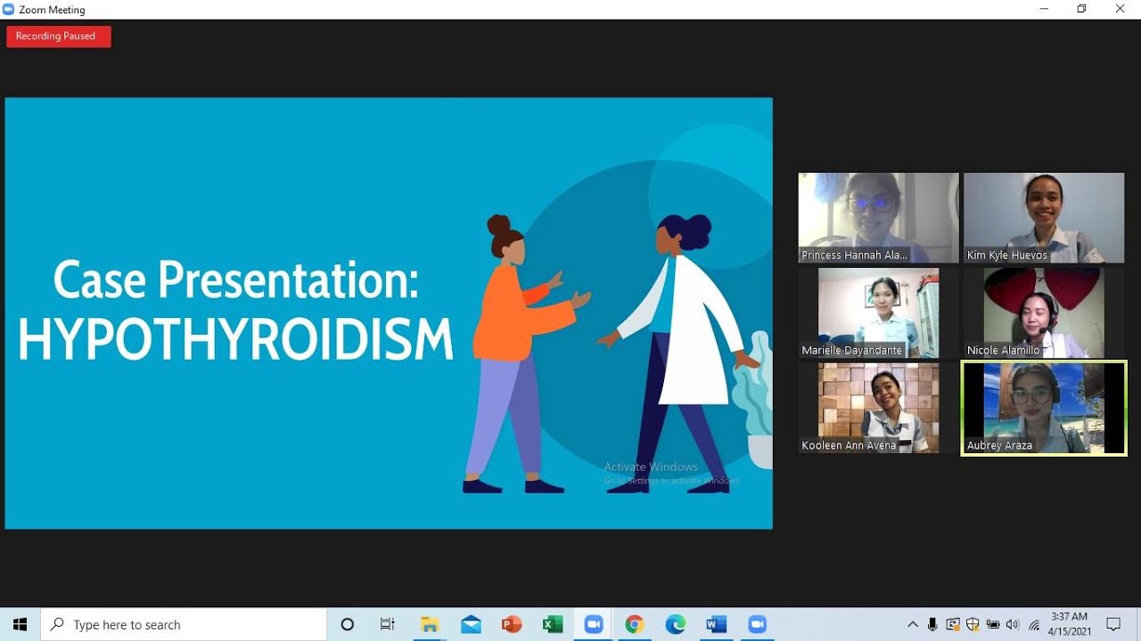 Case presentation: HYPOTHYROIDISM (Group1)