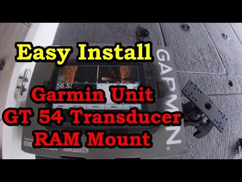 Garmin Ecomap 93sv UHD /GT54UHD Transducer Installation/How to install a Garmin 93sv on a RAM Mount