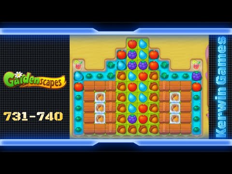 Gardenscapes Level 731 732 733 734 735 736 737 739 740  - No Boosters Gameplay