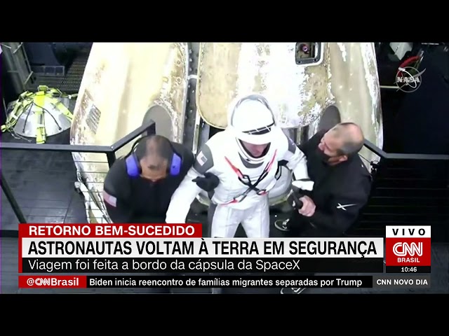 Astronautas da Nasa retornam à Terra em cápsula da Space X; veja o ...