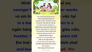 Luyện nói tiếng Anh chủ đề Family - Gia đình #mshancambridge #tienganhtreem