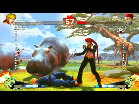 SSF4 Rank Match  Playerjun52 (KE)  vs  wa75842 (VI)