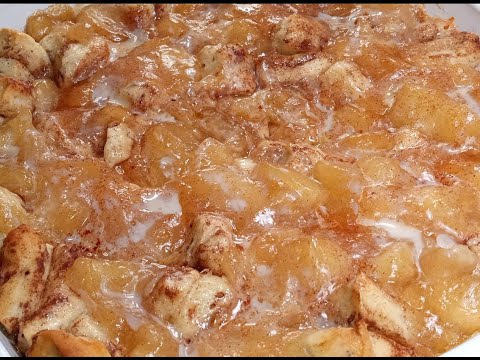 Cinnamon Roll Apple Cobbler - only 2 Ingredients!