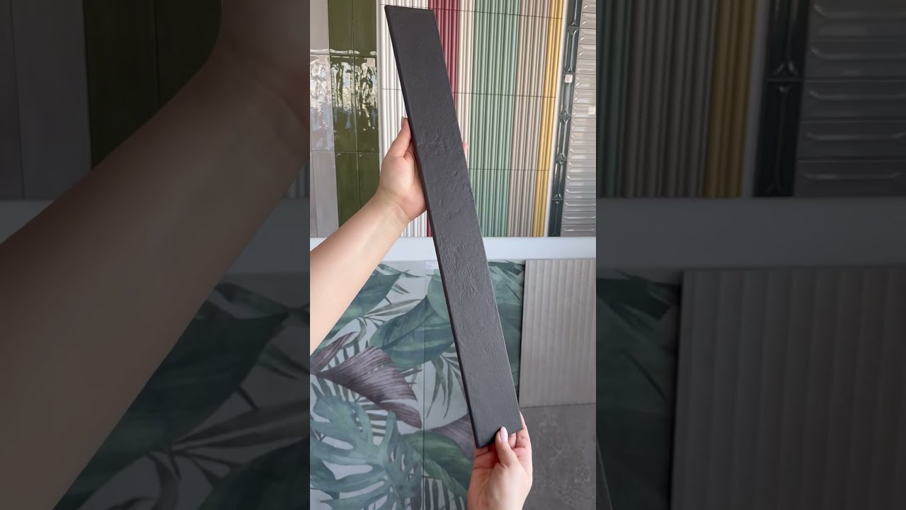 Czarne płytki cegiełki matowe - Marca Corona Longarine Ombra 7,5x60