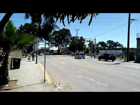 Passenger Train Crossing in San Mateo