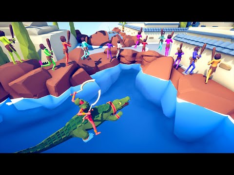 BATTLE ROYALE from CROCODILE LAKE - EVERY UNIT 🐊🐊🐊 | Totally Accurate Battle Simulator TABS