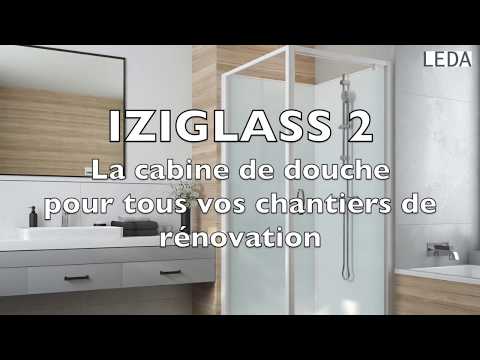 LEDA montage cabine de douche IZIGLASS 2 Porte pivotante