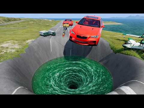 🎁 BIG & SMALL CARS vs GIANT PIT #124 💥 – BeamNG.drive Extreme Crash Challenge | Impala BeamNG