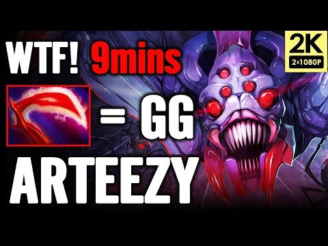This is so FAST! Min Desolator!?? Absolute Killing Arteezy Broodmother Gameplay WTF dota 2