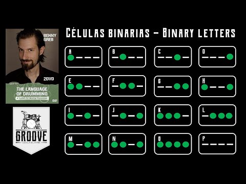 CÉLULAS BINARIAS | Benny Greb 40bpm - 60bpm | 📗 THE LANGUAGE OF DRUMMING - Binary Letters