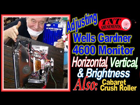 #1584 Adjusting WELLS GARDNER 4600 Arcade Video Game Monitor Vertical & Horizontal-TNT Amusements