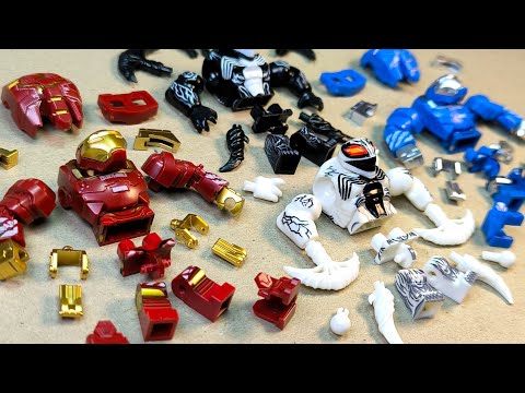 lego venom | venom and anti venom vs iron man mark 38 | minifigures lego unofficial