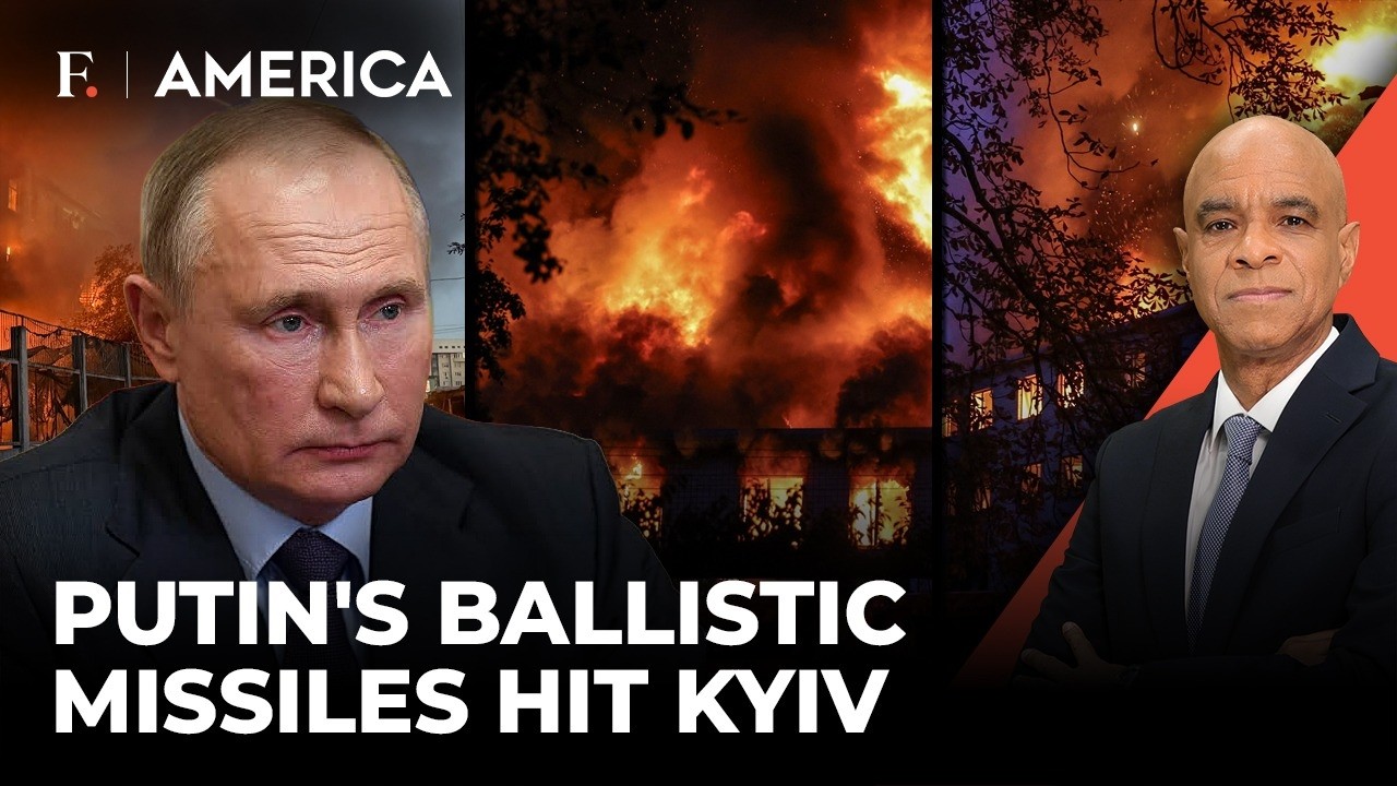 PUTIN'S BALLISTIC MISSILE STRIKE: Blasts in Kyiv Hours After US Envoys Leave | Firstpost America