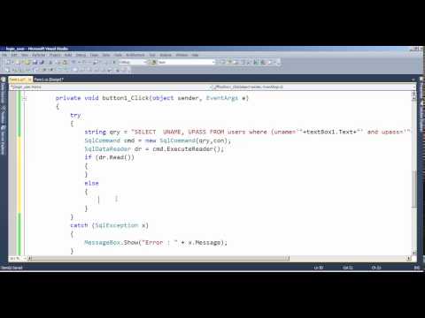 C NET Windows Application Connect Database And Login Form Part 3 Tamil