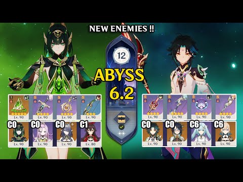 NEW Spiral Abyss 6.2 Luna III | C0 Nefer Lunar Bloom & C0 Xiao Mono Anemo | Genshin Impact 【原神】