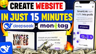Create a Website in 15 Minutes with AI | DeepSeek Website Builder + Monetag Smartlink