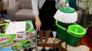 What's in the box Sabco Clean Spin Mop and Bucket Set