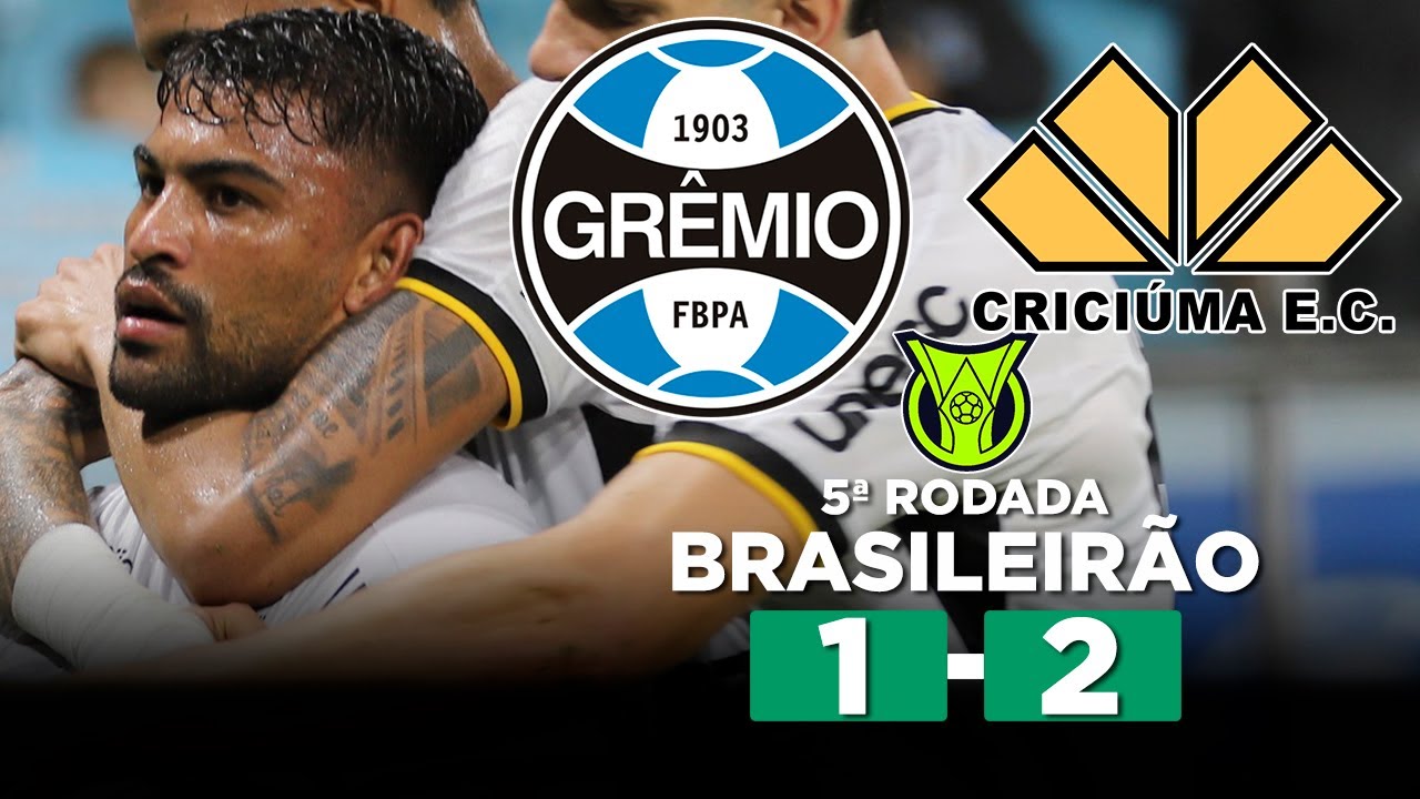 GRÊMIO PERDE PARA O CRICIÚMA EM PARTIDA ATRASADA DO BRASILEIRÃO! GRÊMIO 1 x 2 CRICIÚMA | Narração